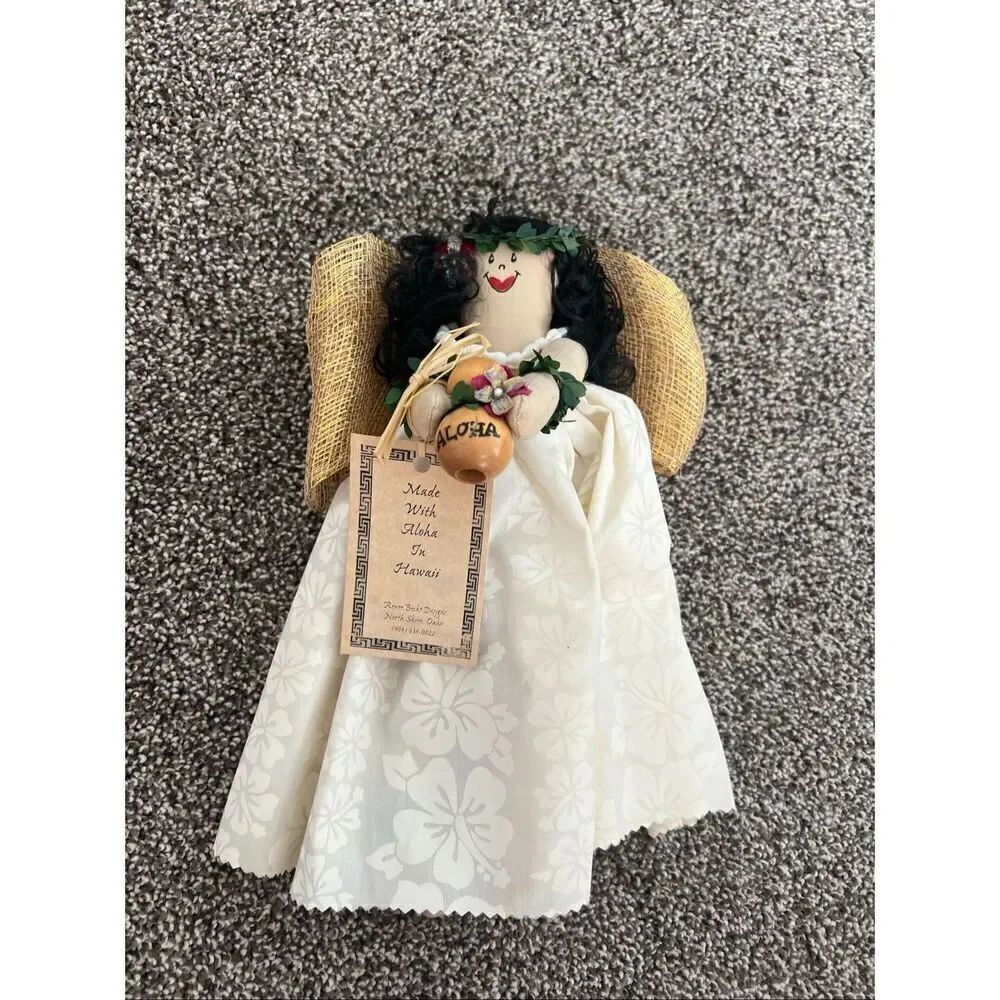 Handmade Hawaiian Hula Doll with Aloha Tag